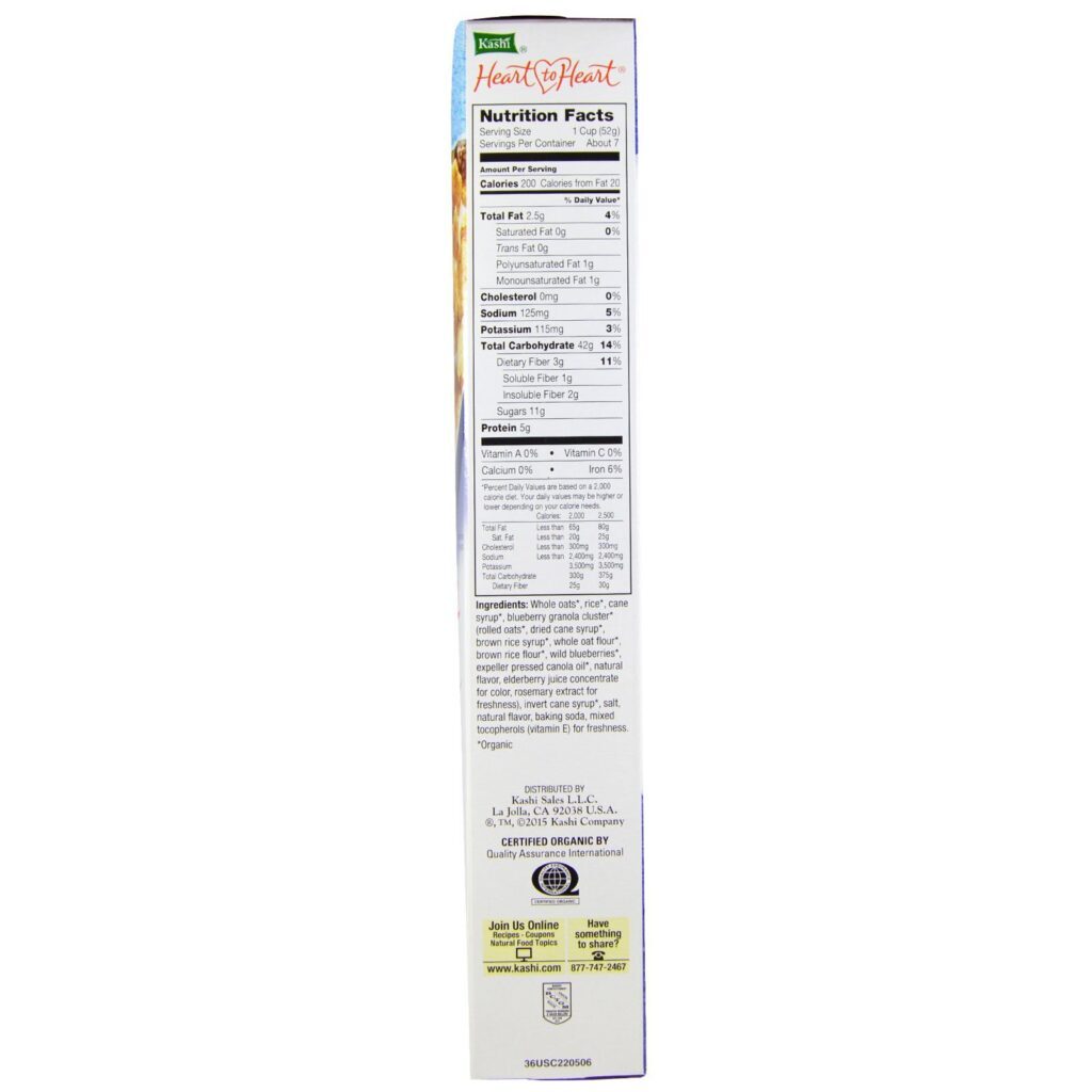 Kashi, Heart to Heart, Flocos de Aveia e Pedaços de Blueberry, 380 g (13,4 oz) - Imagem 2