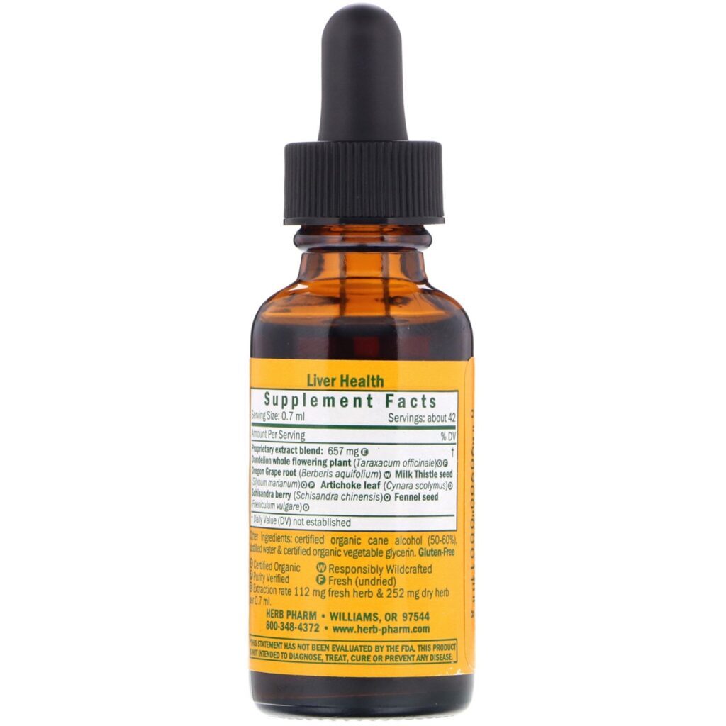 Herb Pharm, Saúde do Fígado, 1 fl oz (30 ml) - Imagem 2