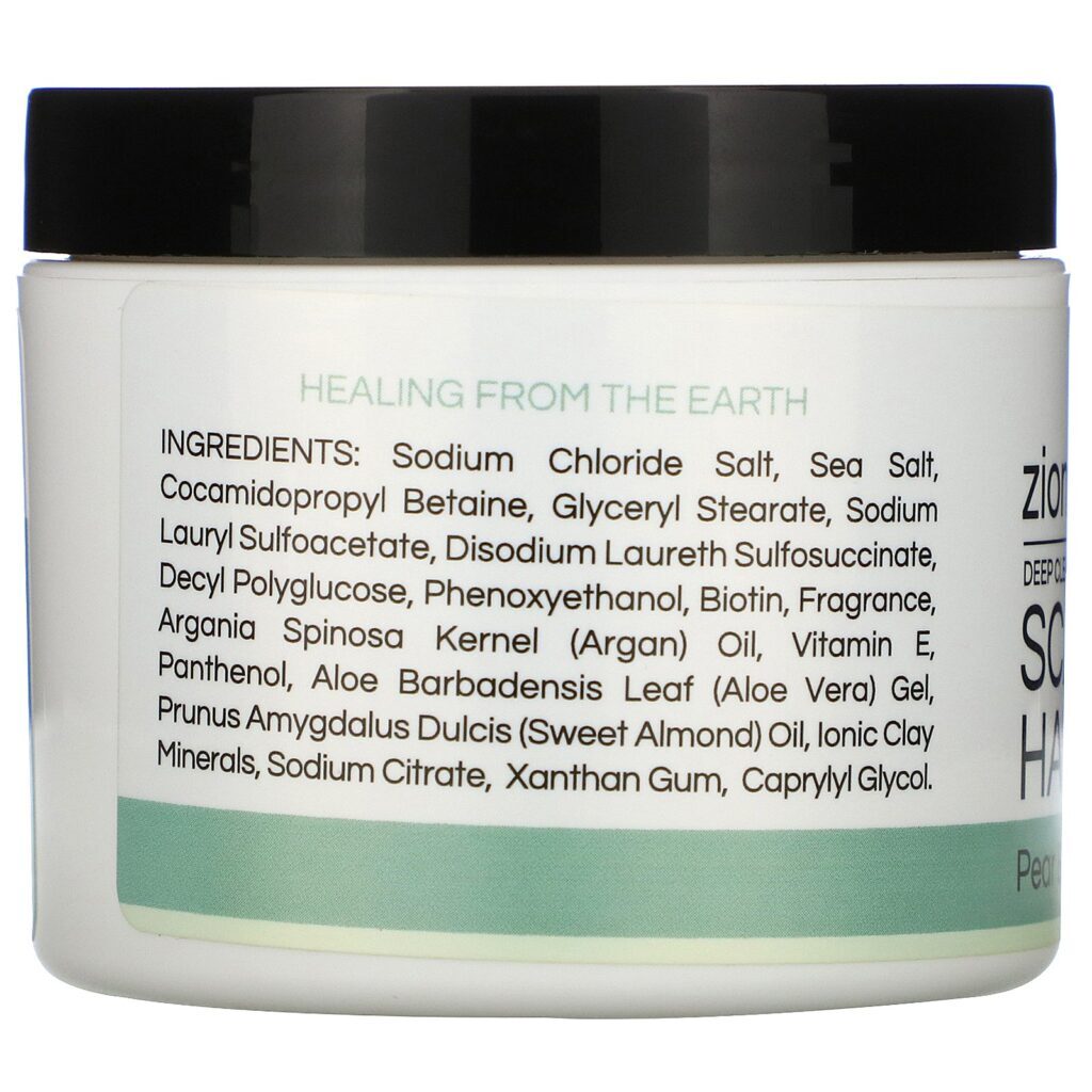Zion Health, Deep Cleansing Scalp & Hair Scrub, Pear Blossom with Sea Salt, 4 oz (113 g) - Imagem 3