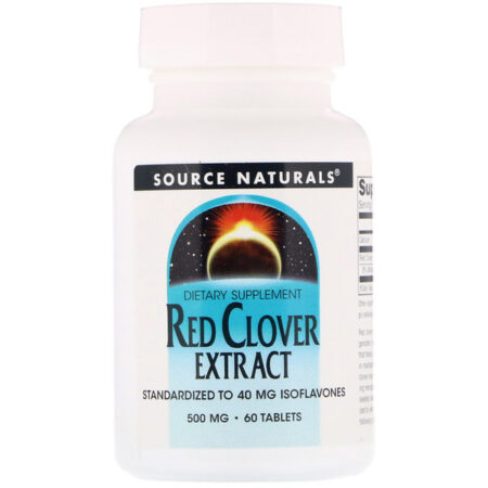 Source Naturals, Extrato de Trevo vermelho, 500 mg, 60 tabletes