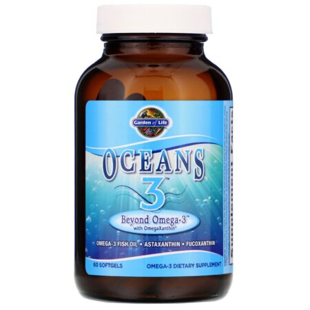 Garden of Life, Oceans 3, Beyond Omega-3 com ÔmegaXantina, 60 Cápsulas Softgel - Image 3