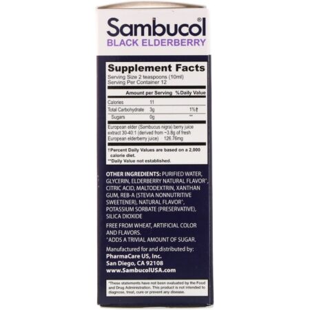 Sambucol, Black Elderberry Syrup, Sugar Free Formula, 4 fl oz (120 ml) - Image 2