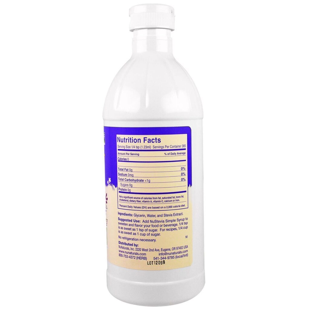 NuNaturals, NuStevia, Xarope Simples, 16 fl oz (.47l) - Imagem 2