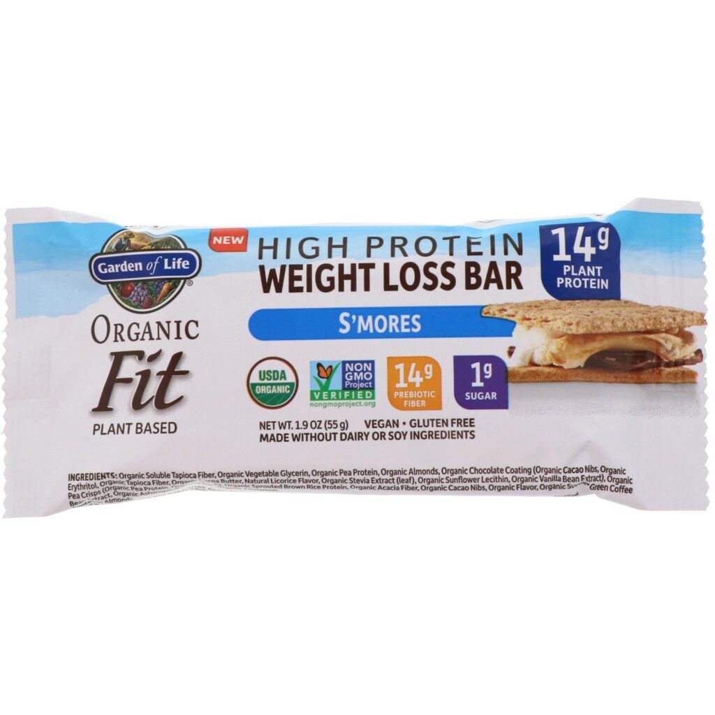 Garden of Life, Fit Orgânico, Barrinha para Perda de Peso Rica em Proteína, S'mores, 12 Barrinhas, 1,9 oz (55 g) Cada - Imagem 4