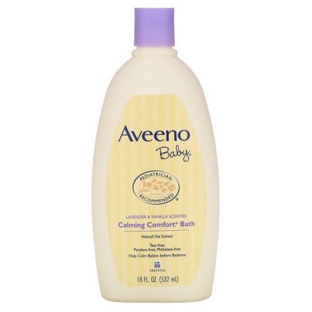 Aveeno, Baby, Banho Calmante Conforto, Lavanda e Baunilha, 532 ml (18 fl oz)