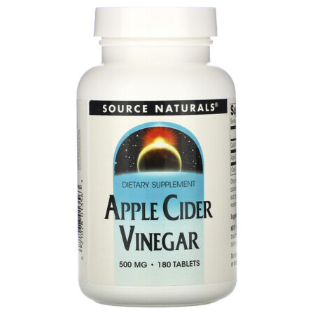 Source Naturals, Vinagre de Cidra e Maçã, 500 mg, 180 Tabletes