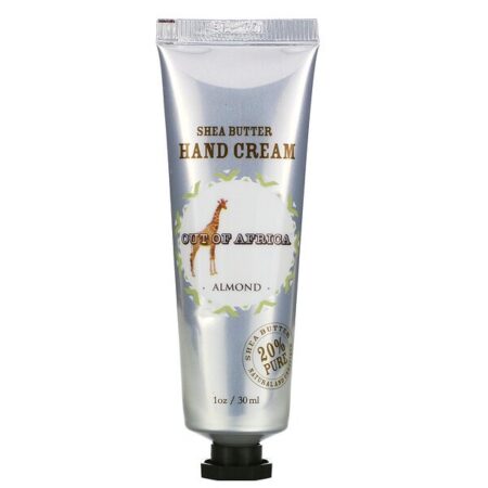 Out of Africa, Creme para as Mãos de Manteiga de Karité Premium, Amêndoa, 1 oz (30 ml)