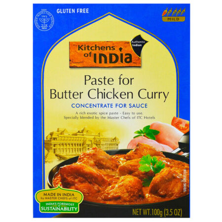 Kitchens of India, Paste for Butter Chicken Curry, Concentrate for Sauce, 3.5 oz (100 g)