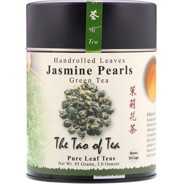 The Tao of Tea, Chá Verde de Folhas Enroladas à Mão, Pérolas de Jasmim, 3 onças (85 g)