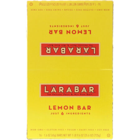 Larabar, The Original Fruit & Nut Food Bar, Lemon Bar, 16 Bars, 1.6 oz (45 g) Each - Image 2