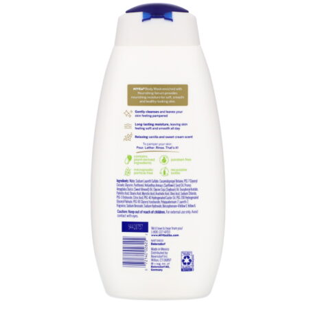 Nivea, Pampering Body Wash, Vanilla and Sweet Cream, 20 fl oz (591 ml) - Image 2