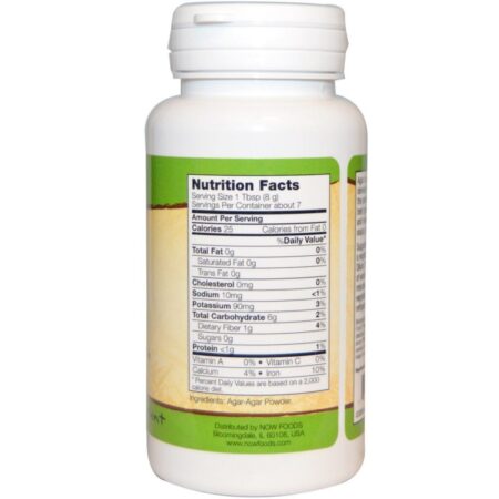 Now Foods, Real Food, Agar em pó, 2 oz (57 g) - Imagem 2