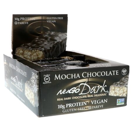 NuGo Nutrition, NuGo Dark, Protein Bars, Chocolate Mocha, 12 Barrinhas, 50 g (1,76 oz) Cada