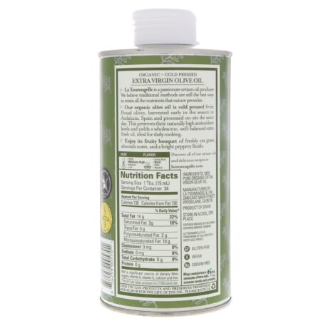 La Tourangelle, Azeite de Oliva Extra Virgem 100% Orgânico, 500 ml (16,9 fl oz) - Image 2