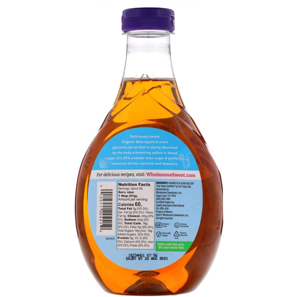 Wholesome, Organic Blue Agave, 1,25 kg (44 oz) - Imagem 2