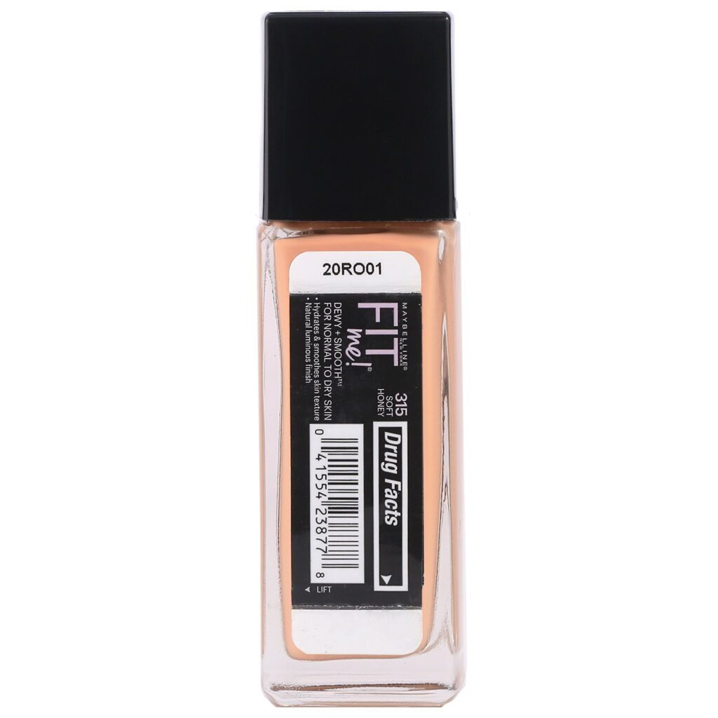 Maybelline, Fit Me, base Dewy + Smooth, 315 Soft Honey, 30 ml - Imagem 2