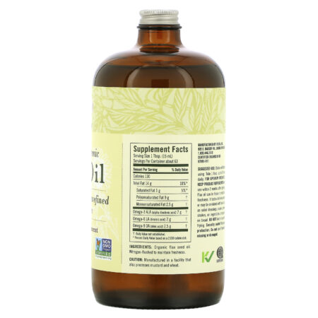 Flora, Óleo de Linhaça orgânica e certificada, 32 fl oz (946 ml) - Image 2