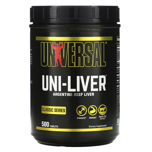 Universal Nutrition, Uni-Liver, Suplemento Hepático Seco, 500 Comprimidos
