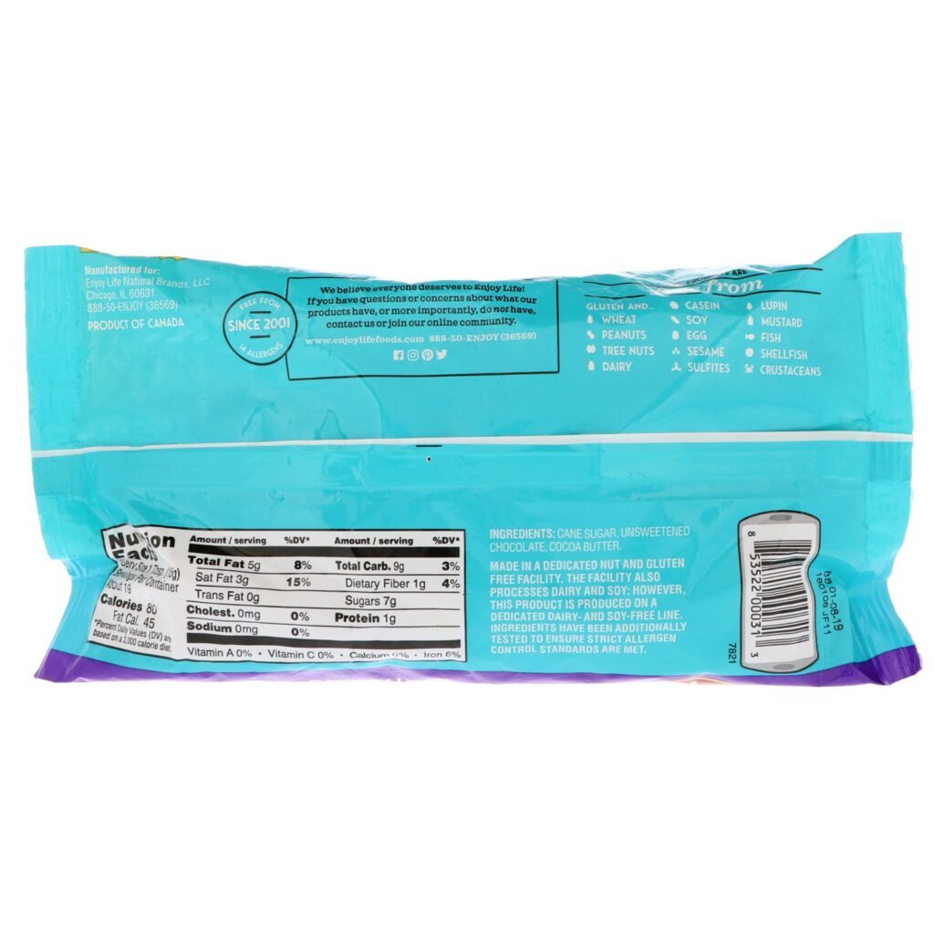 Enjoy Life Foods, Mega Chunks, chocolate meio-doce, 10 oz (283 g) - Imagem 2