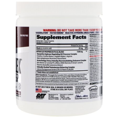 GAT, NITRAFLEX, Black Cherry, 10.6 oz (300 g) - Image 2