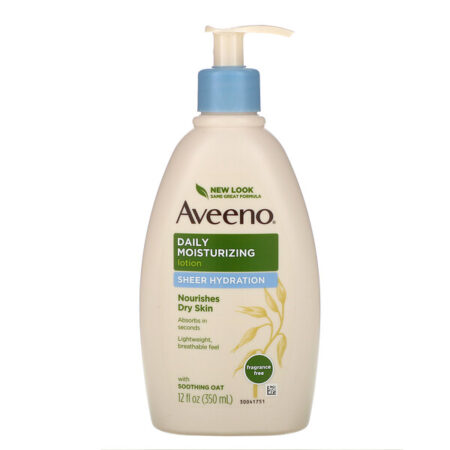 Aveeno, Naturais Ativos, Loção Hidratante Diária, Hidratação Completa, Sem Fragrância, 12 oz fl (350 ml)