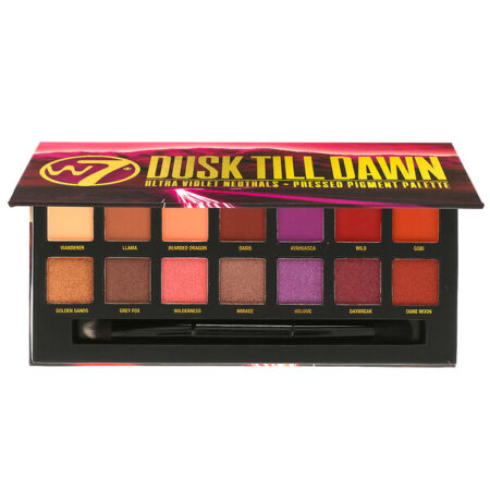 W7, Dusk Till Dawn, Ultra Violet Neutrals, Paleta de Pigmentos Compactos, 9,6 g (0,34 oz)