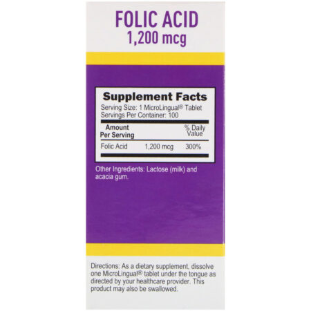 Superior Source, Folic Acid, 1,200 mcg, 100 Tablets - Image 2