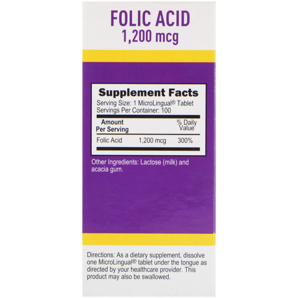 Superior Source, Folic Acid, 1,200 mcg, 100 Tablets - Imagem 2