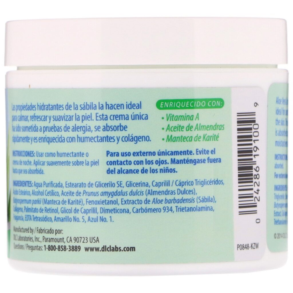 De La Cruz, Creme de Aloe Vera, 4 oz (114 g) - Imagem 2
