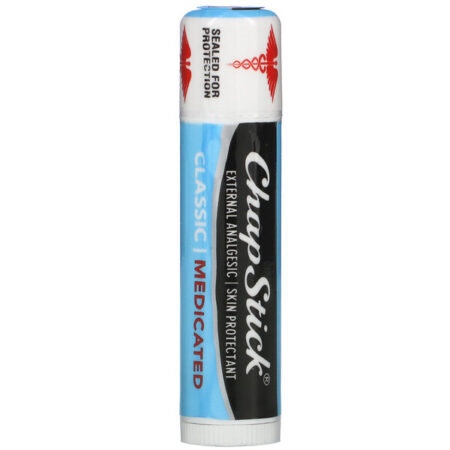 Chapstick, Protetor labial para proteção da pele, Classic Medicated, 4 g