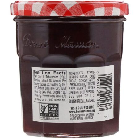 Bonne Maman, Strawberry Preserves, 13 oz (370 g) - Imagem 2
