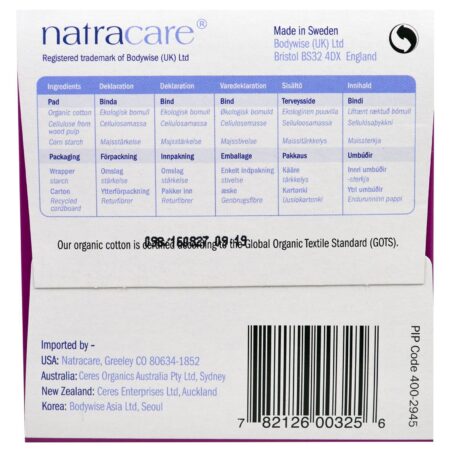 Natracare, Orgânico e Natural, Absorventes Ultra Extra, Normal, 12 Absorventes - Image 2