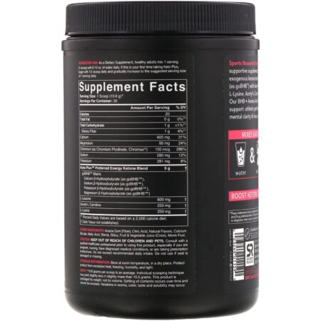 Sports Research, Keto Plus, GO BHB +, Limonada Framboesa, 318 g (11,2 oz) - Image 2