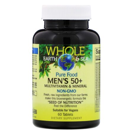 Natural Factors, Terra e Mar Integrais, Multivitamínico e Multimineral Para Homens com 50 Anos ou Mais, 60 Comprimidos - Image 3