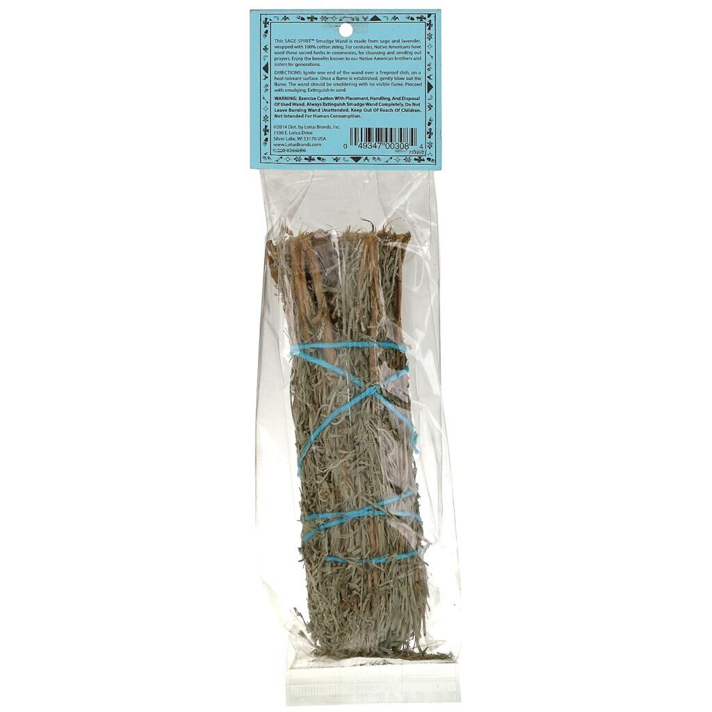 Sage Spirit, Incenso Americano Nativo, Sálvia e Lavanda, 15,2 - 17,8 centímetros - Imagem 2