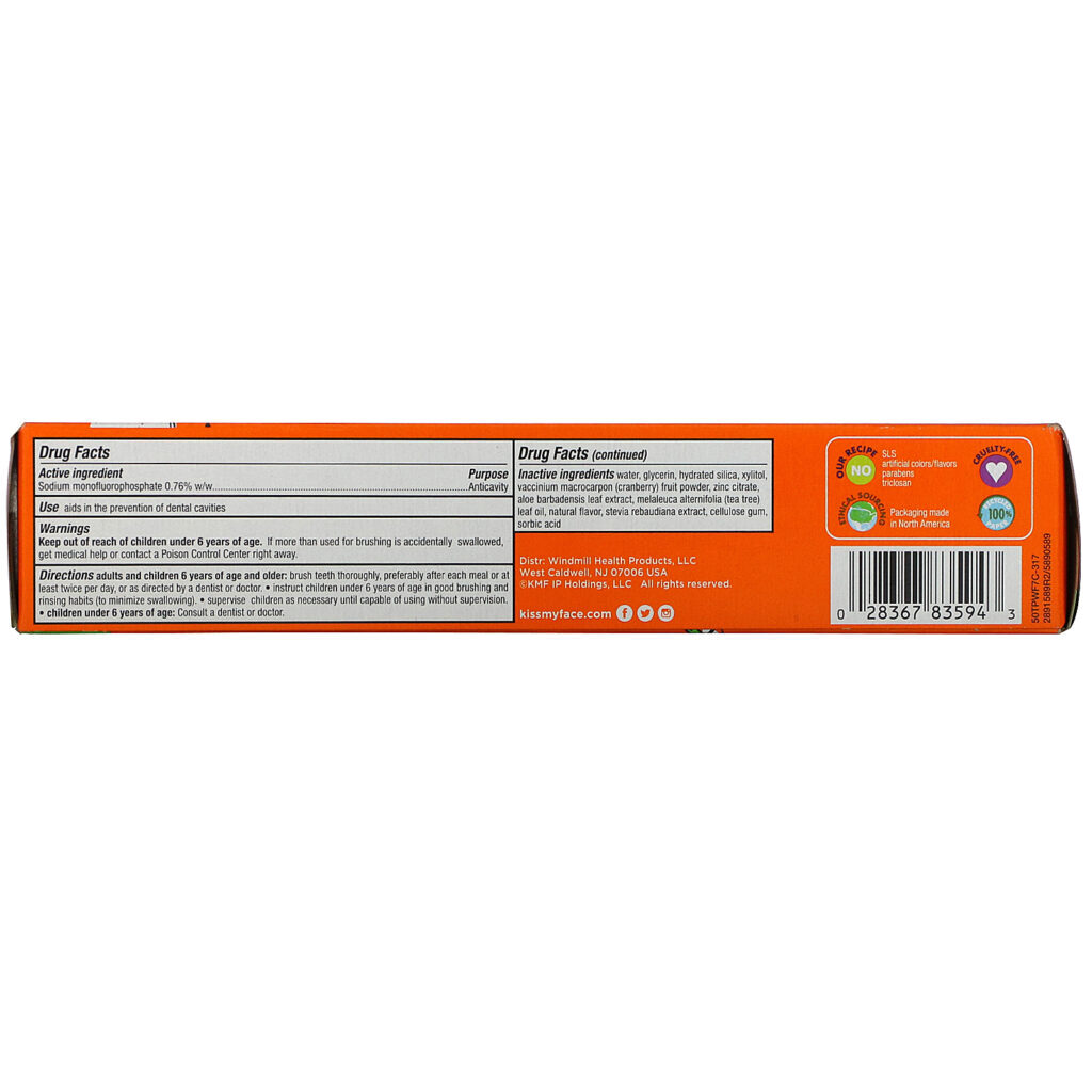 Kiss My Face, Obsessively Kids, Toothpaste, Berry Smart, 4 oz (113 g) - Imagem 3