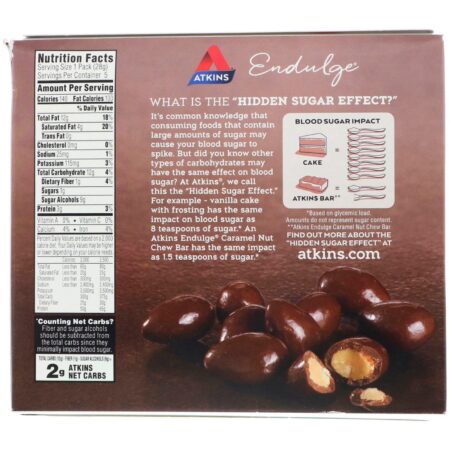 Atkins, Endulge, Chocolate Covered Almonds, 5 Packs, 1 oz (28 g) Each - Image 2