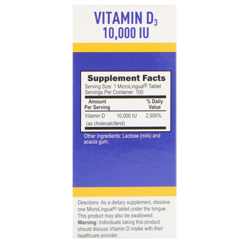 Superior Source, Extra Strength Vitamin D3, 10.000 UI, 100 Comprimidos de Dissolução Instantânea MicroLingual - Imagem 2