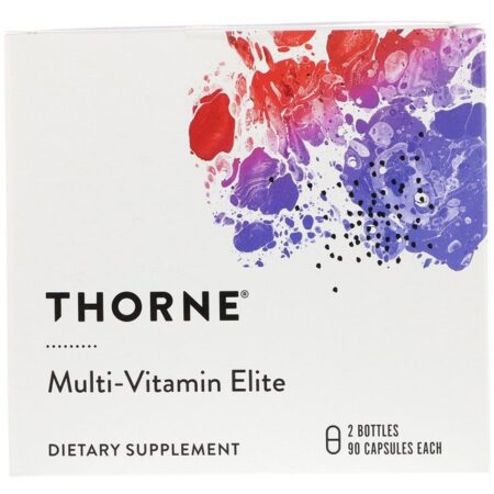 Thorne Research, Elite Multivitamínica, 2 Frascos, 90 Cápsulas Cada