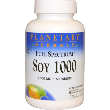 Planetary Herbals, Full Spectrum, Soja 1000, 1000 mg, 60 tabletes