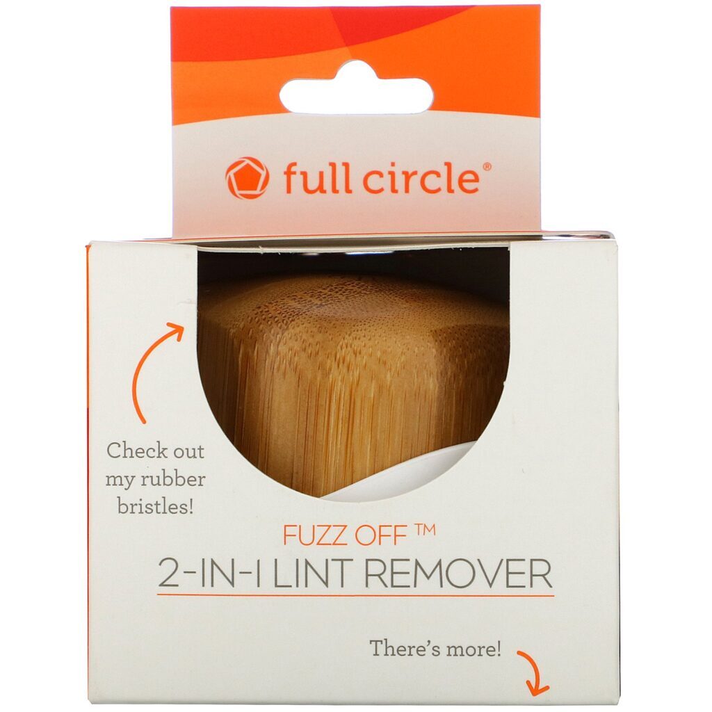 Full Circle, Fuzz Off, 2-in-1 Lint Remover, White, 1 Brush - Imagem 3
