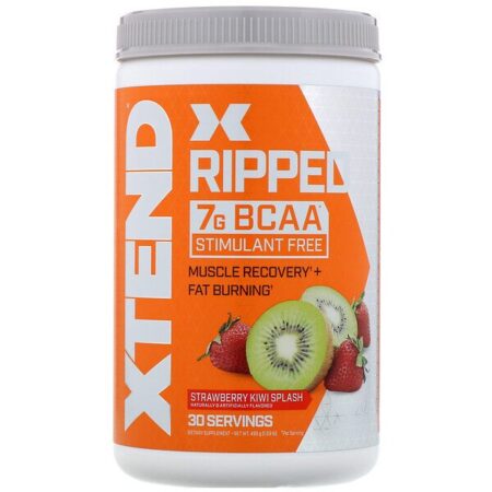 Xtend, Ripped, 7 g de BCAA, Splash de Morango e Kiwi, 495 g (1,09 lb)