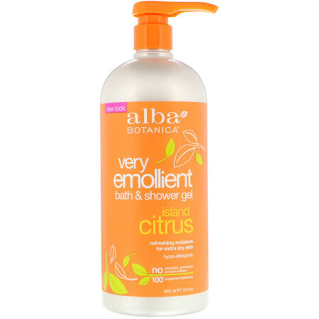 Alba Botanica, Muito Emoliente, Gel de Banho, Citrus Ilha, 946 ml (32 fl oz)