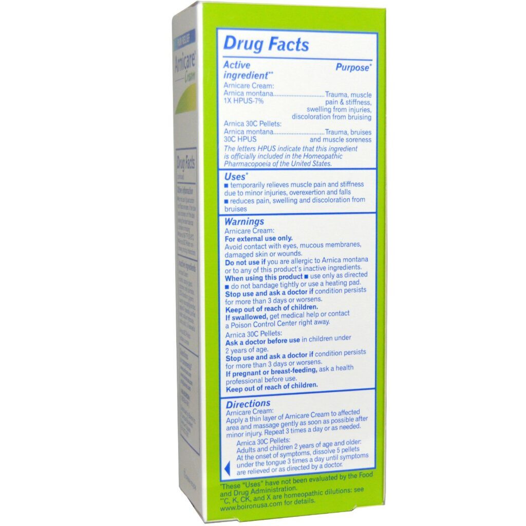 Boiron, Creme Arnicare, alívio da dor, 2,5 oz. (70 g), aproximadamente 80 bolinhas por tubo - Imagem 2