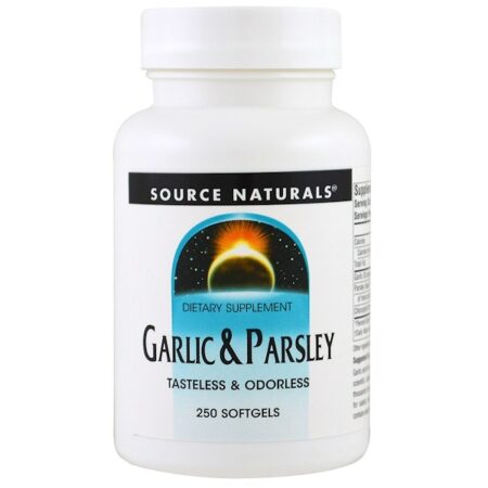 Source Naturals, Alho e Salsinha, 250 cápsulas softgel