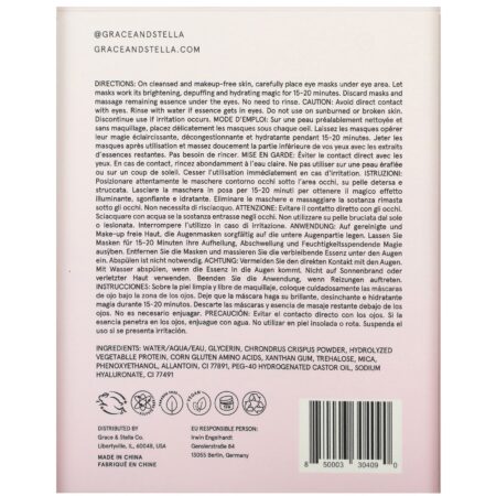 Grace & Stella, Máscaras Antirrugas + Efeito Energizante para os Olhos, 12 Pares - Image 2