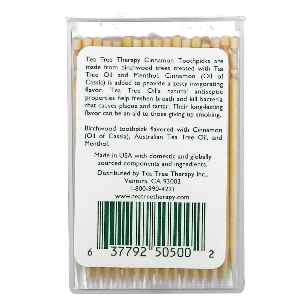 Tea Tree Therapy, Palitos de Dente de Canela, 100 aproximadamente - Imagem 2