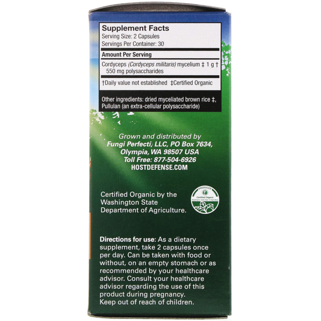Fungi Perfecti, MycoBotanicals, Energia, 60 Cápsulas Vegetais - Imagem 2