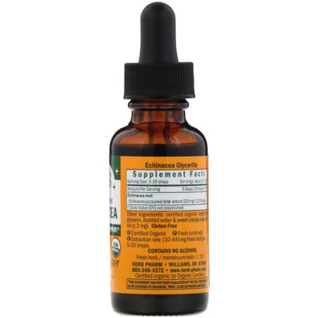 Herb Pharm, Kids Echinacea, Sem Álcool, Sabor de Laranja, 30 ml (1 fl oz) - Image 2