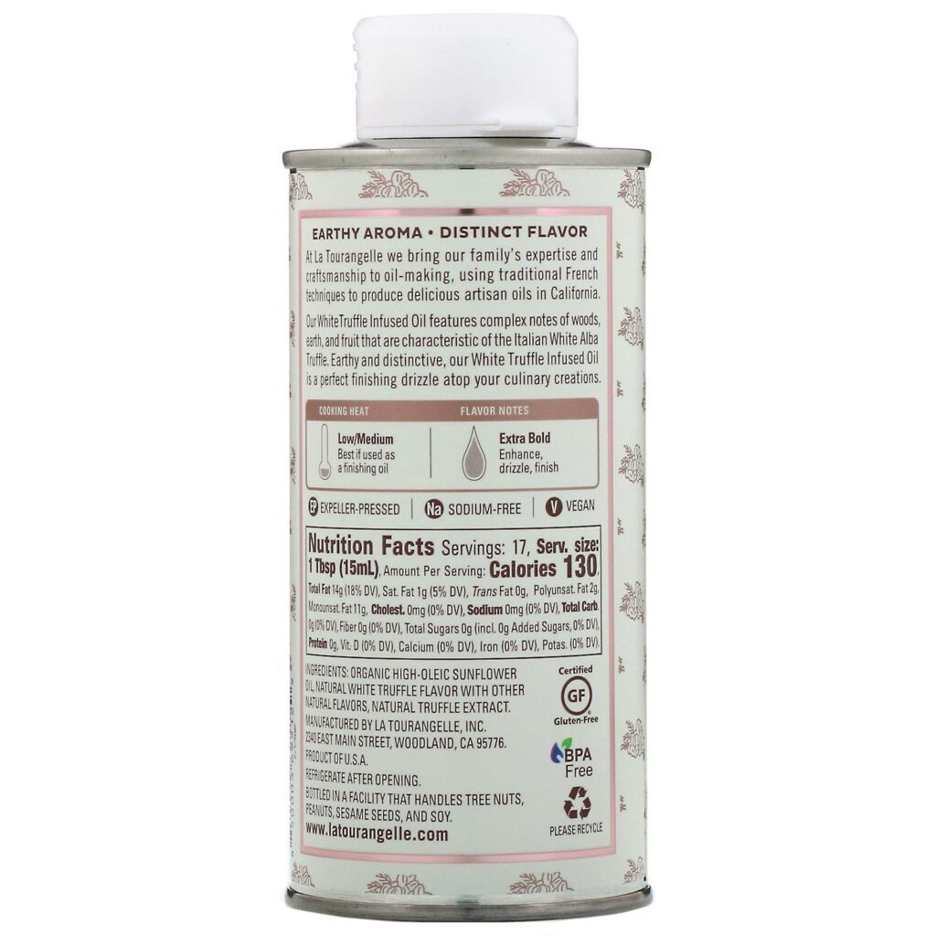 La Tourangelle, Óleo com Infusão de Trufa Branca, 250 ml (8,45 fl oz) - Imagem 2